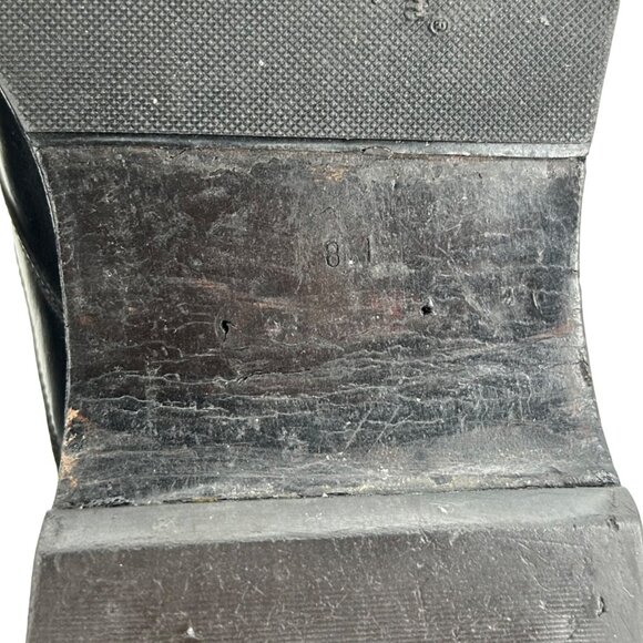 Vintage Mezlan Exotic Black Alligator Dress Shoes Men 8 Loafers Square-toe Gator - Picture 12 of 12